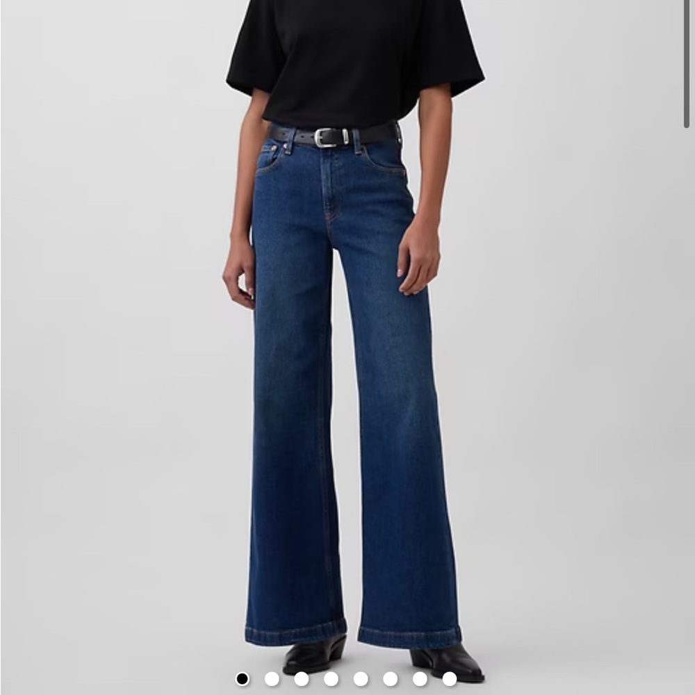 GAP Dark Blue High Rise Stride Jeans